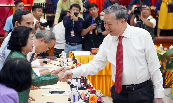Toàn văn bài phát biểu của Tổng Bí thư Tô Lâm tại buổi Gặp mặt cán bộ lão thành cách mạng, người có công, gia đình chính sách tiêu biểu -0