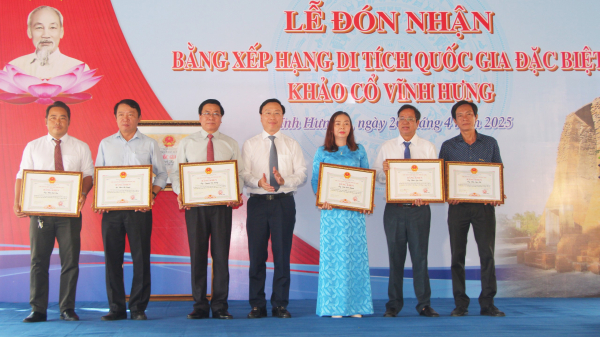 Bạc Liêu đón nhận Bằng xếp hạng Di tích Quốc gia đặc biệt khảo cổ Vĩnh Hưng -0