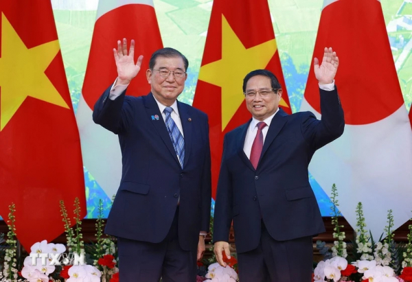 Thủ tướng Phạm Minh Chính hội đàm với Thủ tướng Nhật Bản Ishiba Shigeru -0