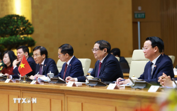 Thủ tướng Phạm Minh Chính hội đàm với Thủ tướng Nhật Bản Ishiba Shigeru -0