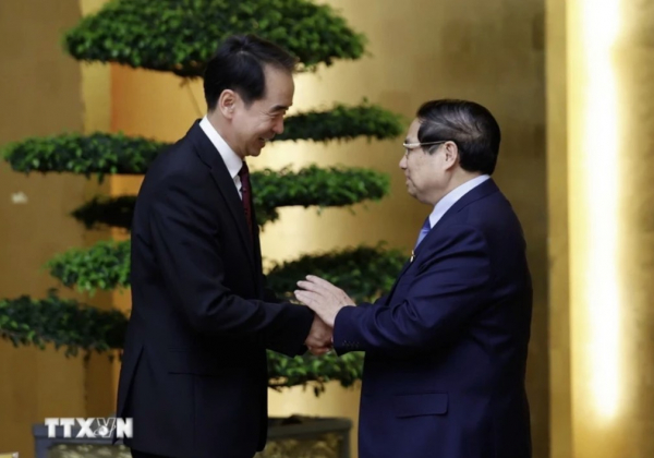 Thủ tướng Phạm Minh Chính tiếp Đại sứ Trung Quốc tại Việt Nam Hà Vĩ -0