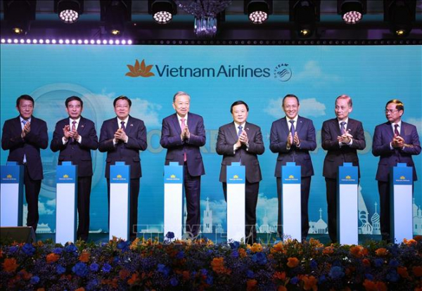 Tổng Bí thư Tô Lâm dự Lễ công bố đường bay thẳng Hà Nội - Moskva tại Liên bang Nga -0