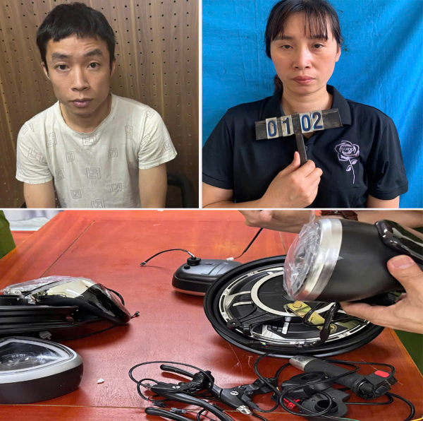 Khởi tố 2 đối tượng buôn lậu bình ắc quy và phụ tùng xe điện -0