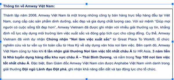Amway đứng Top 6 “Nơi làm việc xuất sắc hàng đầu Việt Nam 2025