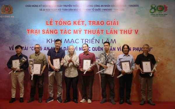 Triển lãm và trao giải Trại sáng tác mỹ thuật lần thứ 5 về đề tài CAND -0