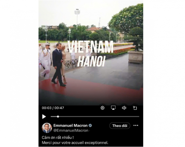 Tổng thống Pháp Emmanuel Macron đăng video cảm ơn Việt Nam -0