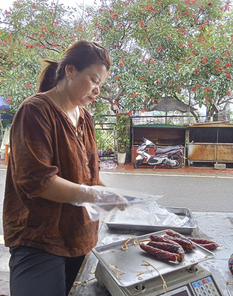 Hoa Osaka đỏ cao nguyên trắng -1