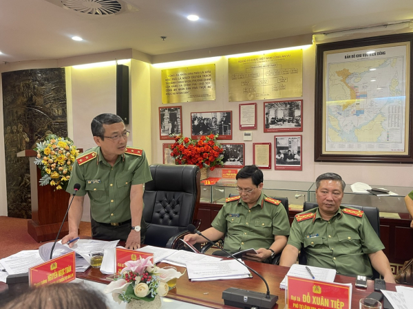 Họp Ban chỉ đạo Đại hội Khỏe Vì ANTQ và Hội thi điều lệnh, quân sự, võ thuật CAND -0