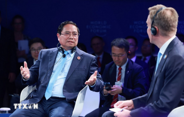 Thủ tướng Phạm Minh Chính đối thoại chính sách tại Hội nghị WEF Thiên Tân -0