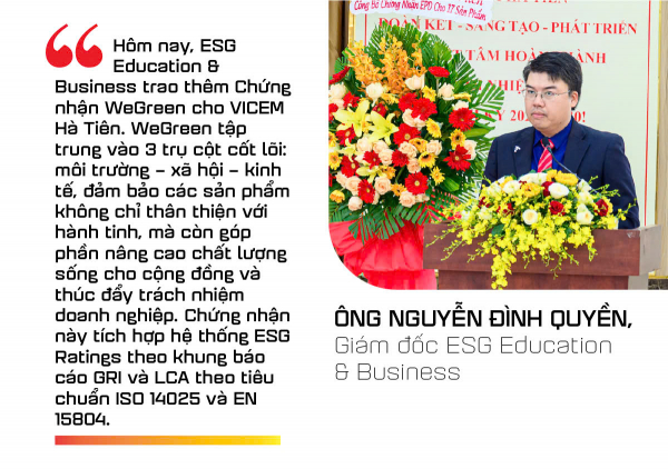 VICEM Hà Tiên: Tiên phong sản xuất xanh, 17 sản phẩm đạt EPD -1