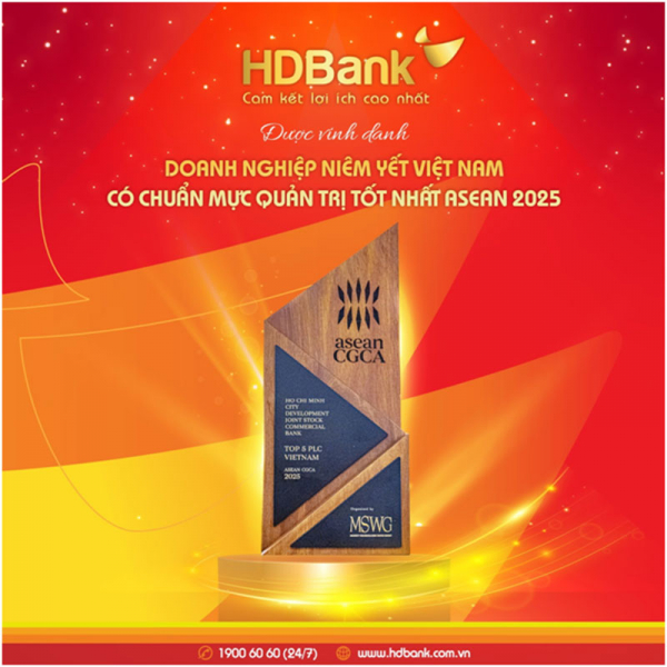 HDBank – Ngân hàng Việt được vinh danh Top 5 Quản trị chuẩn mực ASEAN 2025 -0