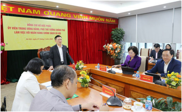 Phó Thủ tướng Chính phủ Hồ Đức Phớc làm việc với NHCSXH -0