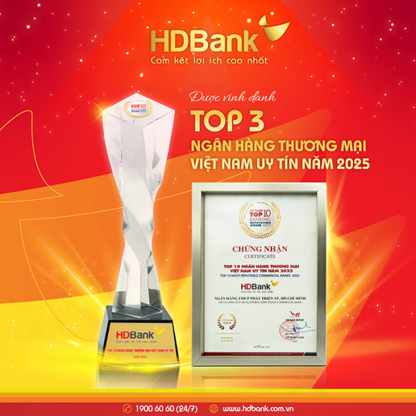 HDBank giữ vị trí thứ 3 Top ngân hàng niêm yết uy tín và hiệu quả nhất Việt Nam -0