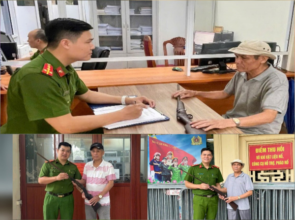 Cách làm sáng tạo trong vận động thu hồi vũ khí, vật liệu nổ, công cụ hỗ trợ của Công an Hà Nội -0