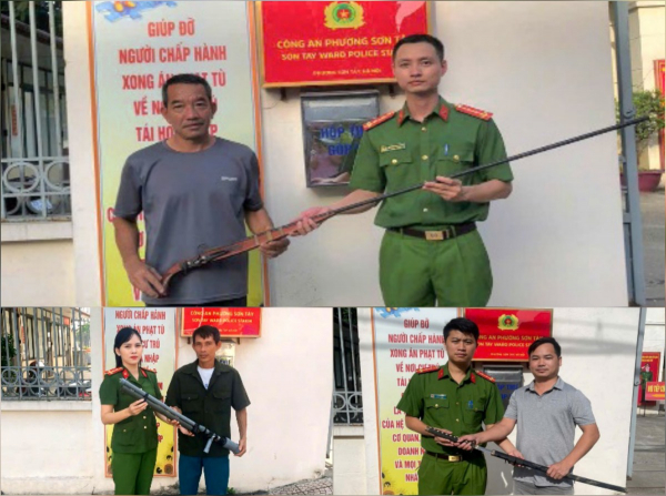 Cách làm sáng tạo trong vận động thu hồi vũ khí, vật liệu nổ, công cụ hỗ trợ của Công an Hà Nội -0