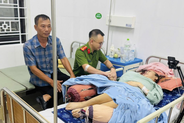 Đại uý Công an xã khẩn cấp vượt 20km hiến máu cứu người. -1