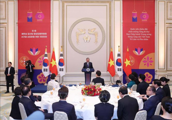 Tổng Bí thư Tô Lâm dự chiêu đãi cấp Nhà nước do Tổng thống Hàn Quốc chủ trì -0