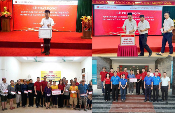 Agribank đồng hành cùng chính quyền và nhân dân các địa phương khắc phục thiệt hại do bão Wipha -0
