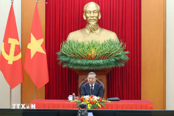Tổng Bí thư Tô Lâm điện đàm với Chủ tịch Đảng Nhân dân Campuchia Hun Sen -0