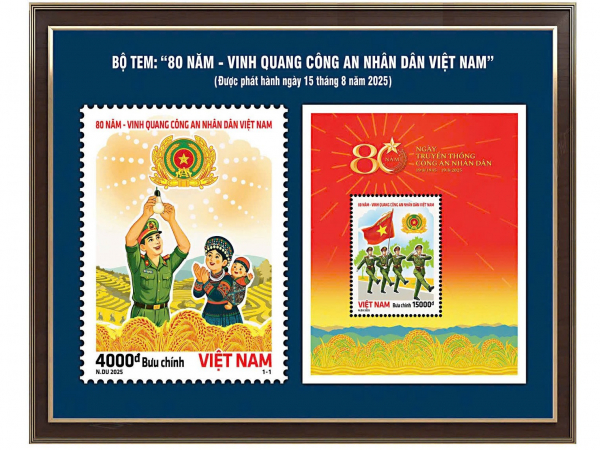 Phát hành bộ tem bưu chính chủ đề “80 năm – Vinh quang CAND Việt Nam” -0