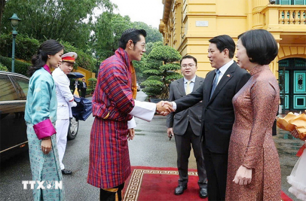 Lễ đón cấp Nhà nước Quốc vương Bhutan và Hoàng hậu thăm Việt Nam -0