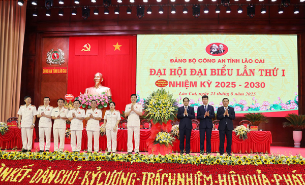 Thứ trưởng Đặng Hồng Đức dự và chỉ đạo Đại hội đại biểu Đảng bộ Công an tỉnh Lào Cai -0