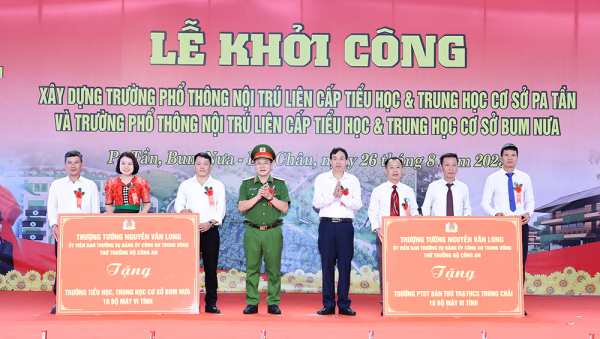 Thứ trưởng Nguyễn Văn Long dự Lễ khởi công  2 trường học nội trú biên giới Lai Châu -0