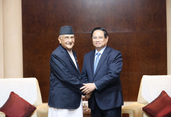 Thủ tướng Phạm Minh Chính hội kiến Thủ tướng Nepal Khadga Prasad Sharma Oli -0