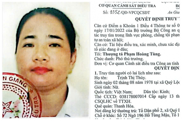 Truy tìm người phụ nữ liên quan vụ án lừa đảo chiếm đoạt tài sản -0