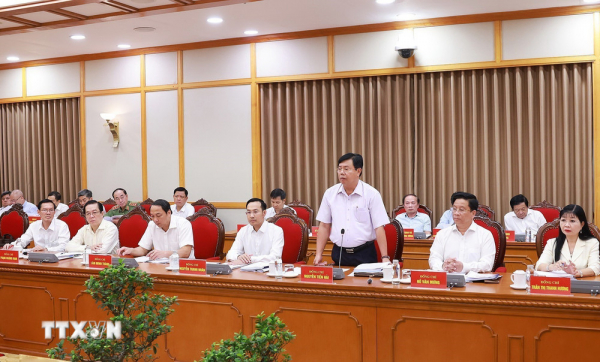 Bộ Chính trị làm việc với Ban Thường vụ Tỉnh ủy các tỉnh An Giang và Lâm Đồng -0
