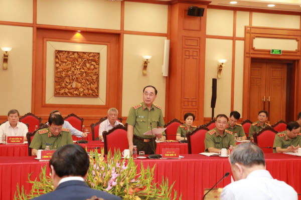 Tổng Bí thư và tập thể Bộ Chính trị làm việc với Ban Thường vụ Đảng ủy Công an Trung ương -0