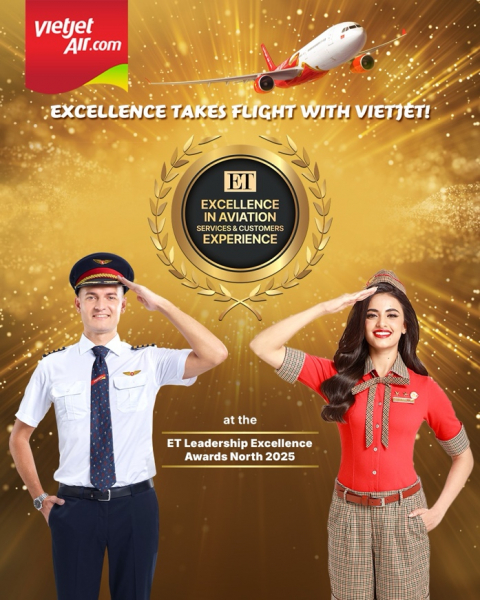 Vietjet nhận giải thưởng “Xuất sắc về dịch vụ Hàng không và Trải nghiệm khách hàng” -0