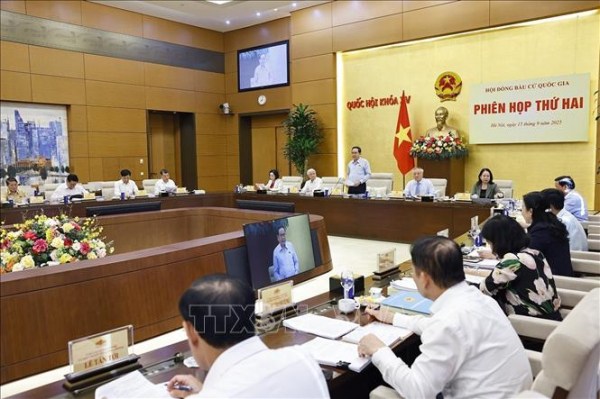 Chủ tịch Quốc hội Trần Thanh Mẫn chủ trì Phiên họp thứ hai Hội đồng Bầu cử quốc gia -0