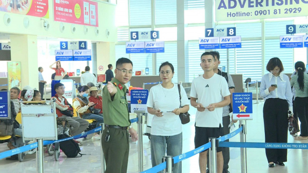 Sinh trắc học VNeID được ứng dụng hiệu quả tại Cảng hàng không Thọ Xuân -0