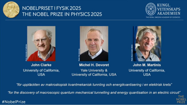 Nobel vật lý 2025 vinh danh ba nhà khoa học tiên phong trong lĩnh vực lượng tử -0