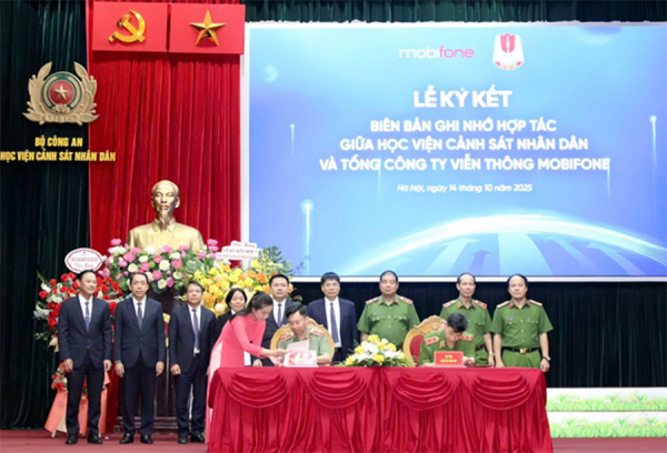 MobiFone và Học viện Cảnh sát nhân dân ký kết Biên bản ghi nhớ hợp tác toàn diện -0