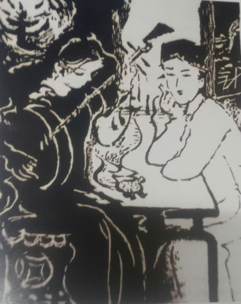 Đọi  dầu  khêu  bấc -0