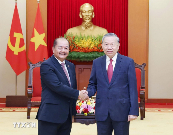 Tổng Bí thư Tô Lâm tiếp Đoàn đại biểu Đảng Nhân dân Cách mạng Lào -0
