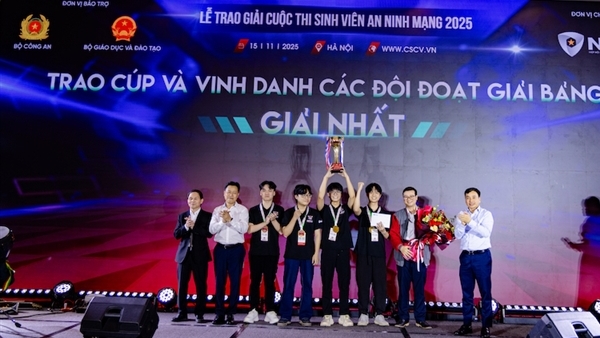 Học viện Công nghệ Bưu chính Viễn thông giành quán quân Cuộc thi Sinh viên An ninh mạng 2025