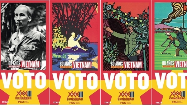 Lá phiếu đặc biệt tại Uruguay mang hình ảnh Chủ tịch Hồ Chí Minh và Việt Nam