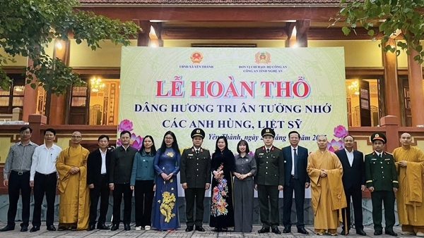 Bộ Công an tổ chức Lễ hoàn thổ, dâng hương tri ân tưởng nhớ các anh hùng, liệt sỹ