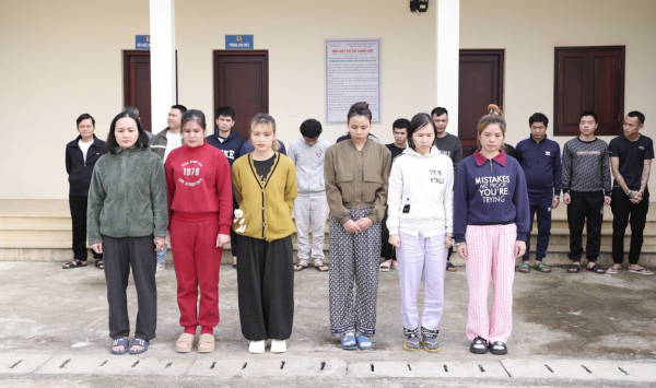 Các đối tượng trong đường dây bị bắt giữ.