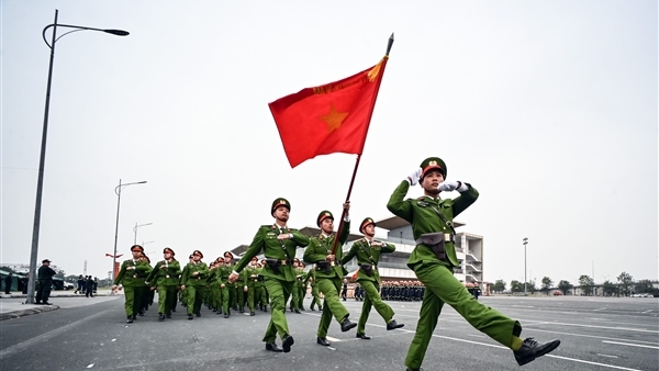 Công an  TP Hà Nội luyện quân sẵn sàng cho Lễ xuất quân bảo vệ Đại hội Đảng