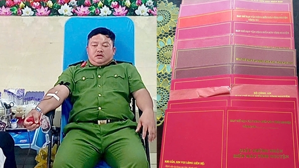 Chiến sĩ Công an 19 lần hiến máu cứu người