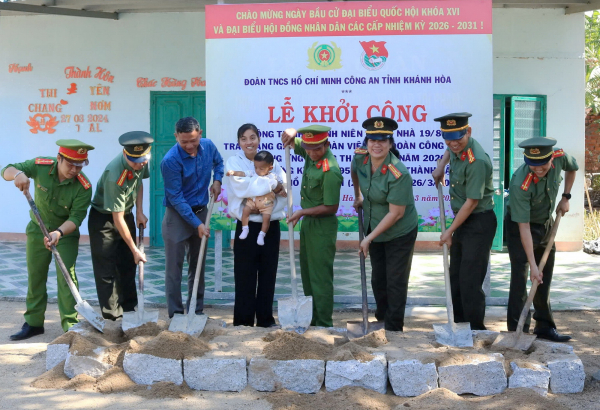 Xây dựng “Ngôi nhà 19/8” thứ hai cho đoàn viên thanh niên Công an tỉnh Khánh Hòa -0