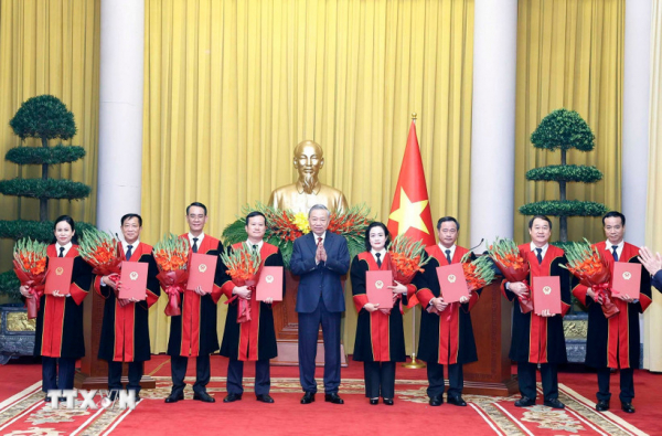 Tổng Bí thư, Chủ tịch nước Tô Lâm trao quyết định bổ nhiệm Thẩm phán Tòa án Nhân dân tối cao -0