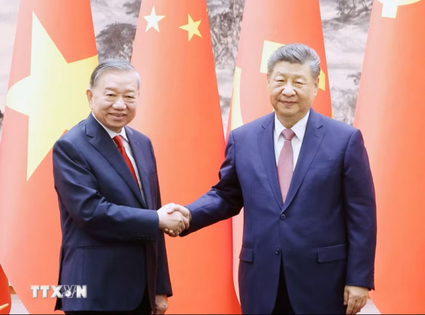Tổng Bí thư, Chủ tịch nước Tô Lâm và Tổng Bí thư, Chủ tịch nước Tập Cận Bình. Ảnh: TTXVN.