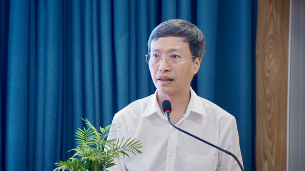 GS.TS Phan Trọng Lân, Viện trưởng Viện Vệ sinh dịch tể Trung ương, Chủ tịch Hội Y học dự phòng Việt Nam, phát biểu tại sự kiện.