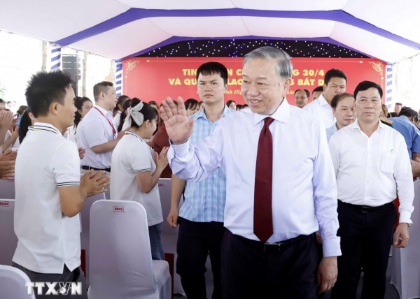 Tổng Bí thư, Chủ tịch nước động viên công nhân, người lao động ở TP Hồ Chí Minh -0