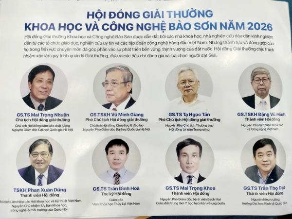Phát động Giải thưởng Khoa học và Công nghệ Bảo Sơn 2026 -0